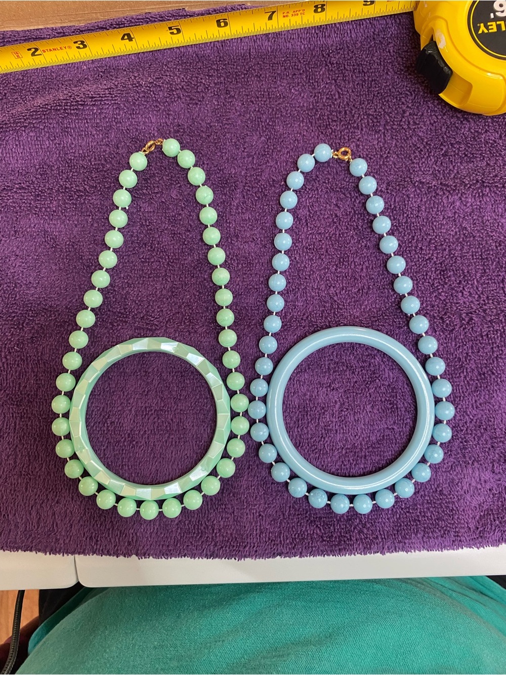 Two Vintage Matching sets in Mint Green and Baby Blue